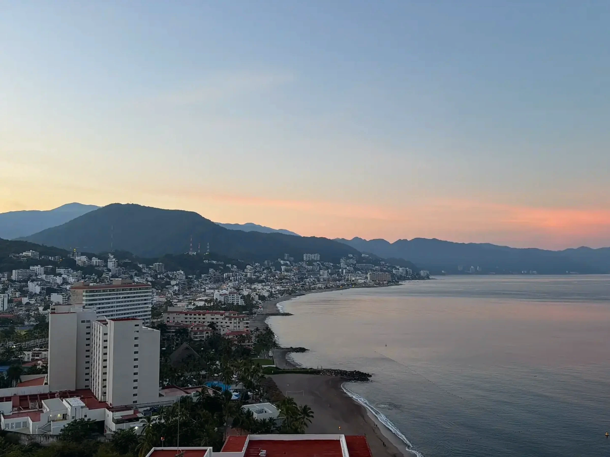 Panoramic view of Puerto Vallarta and Banderas Bay